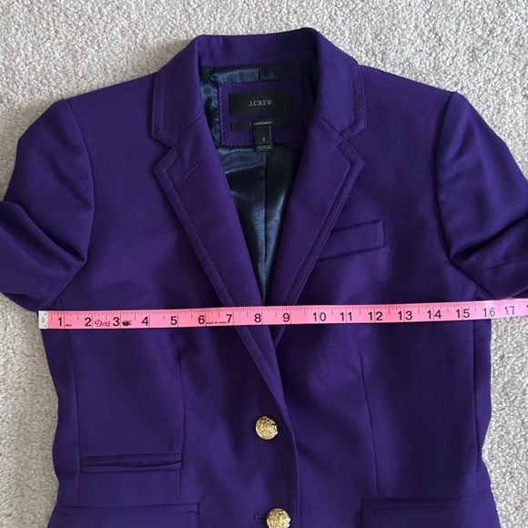 LIKE NEW J. CREW PURPLE WOOL SCHOOLBOY BLAZER (ORIGINAL) - SIZE 2 - Picture 8 of 12
